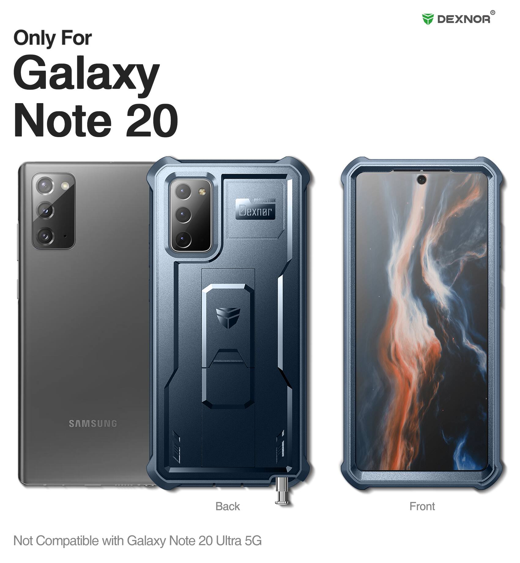 Only For Galaxy Note 20 DEXNOR SAMSUNG Back Front Not Compatible with Galaxy Note 20 Ultra 5G