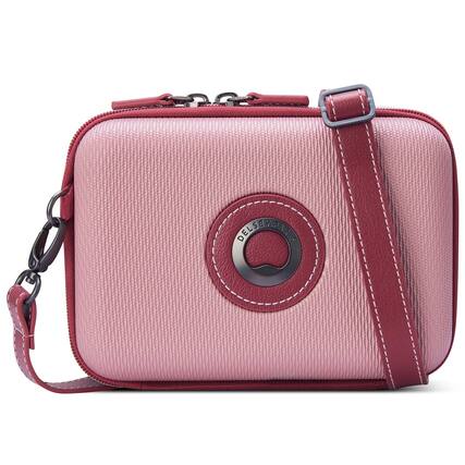 Front. Delsey - Delsey Chatelet Air 2.0 Cross-Body Bag - Pink.