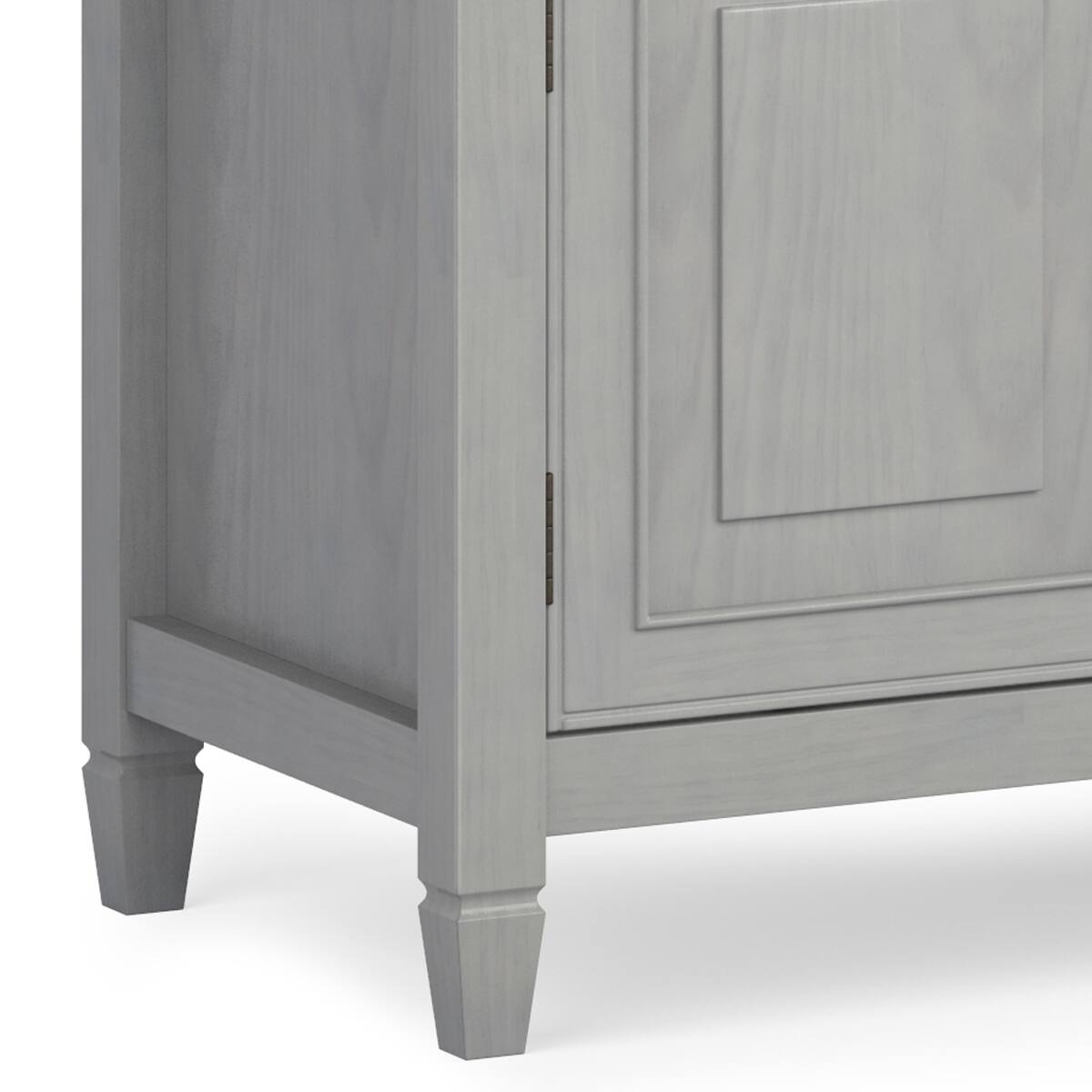 Alt View 3. Simpli Home - Connaught SOLID WOOD 72 inch Wide TV Stand in Fog Grey For TVs up to 80 inches - Fog Grey.