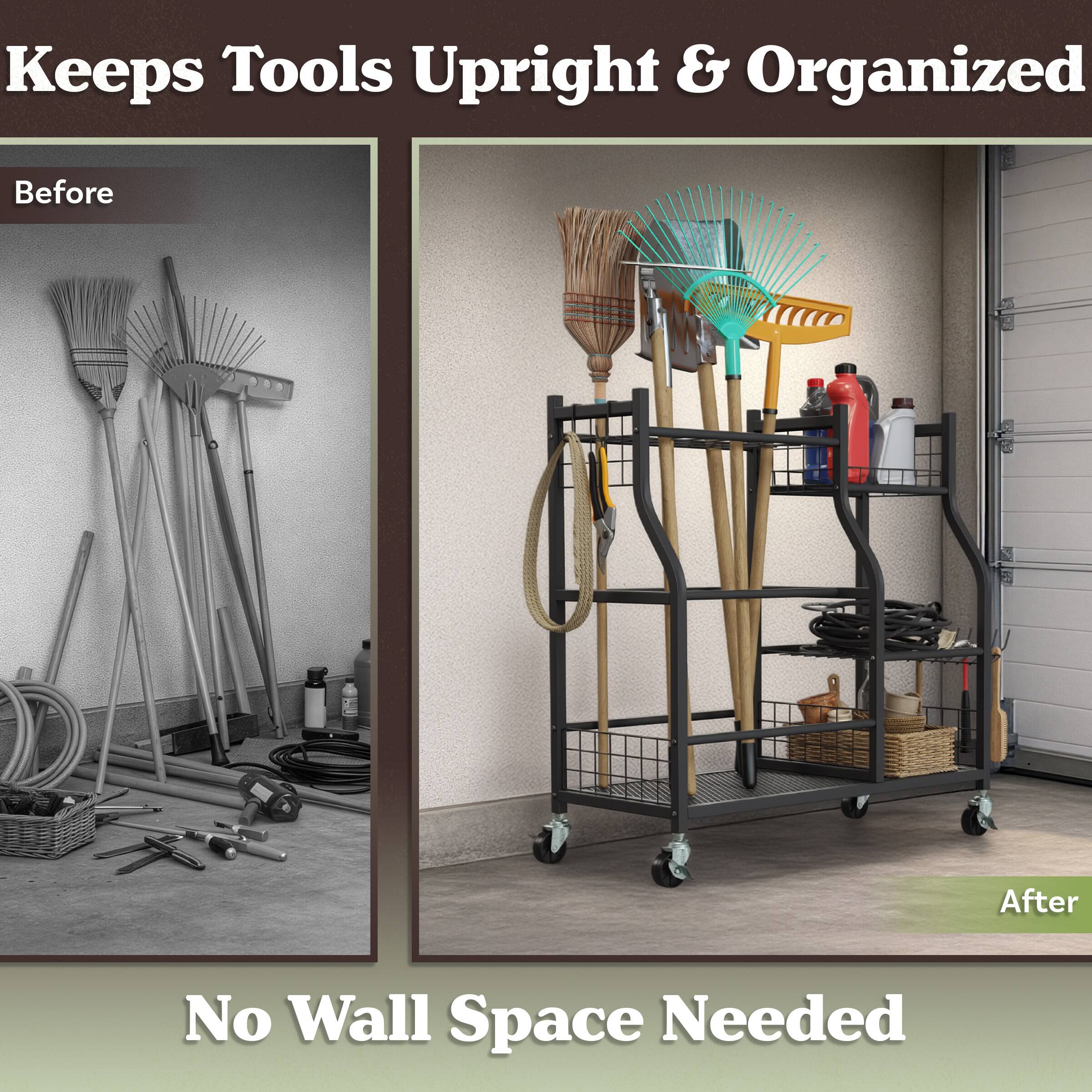 Keeps Tools Upright & Organized

Before

After

No Wall Space Needed