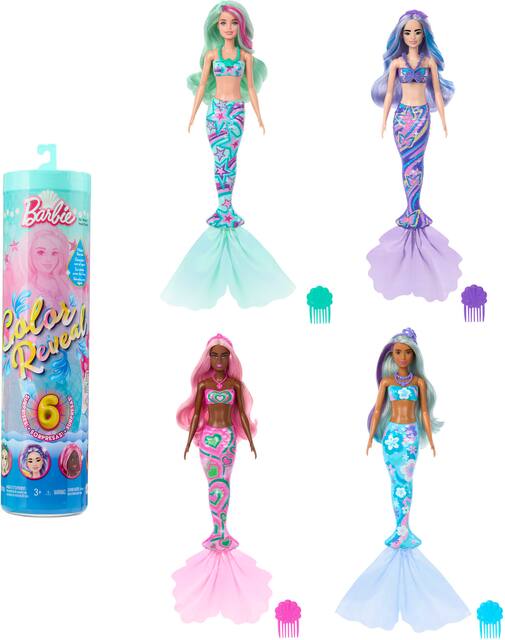 Barbie Color Reveal Mermaid Series 11.5 Doll Styles May Vary HRK12 Best Buy