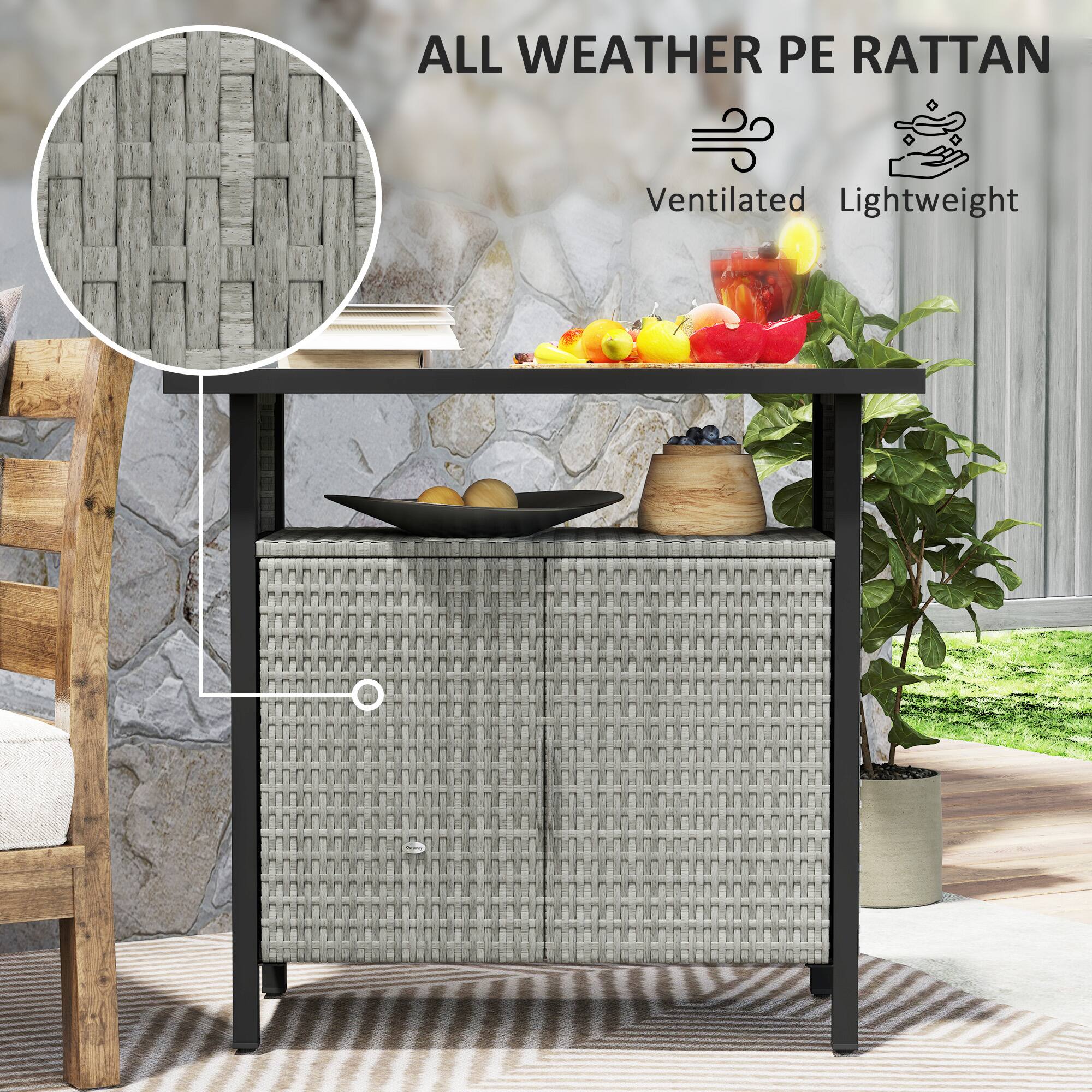 ALL WEATHER PE RATTAN
Ventilated
Lightweight