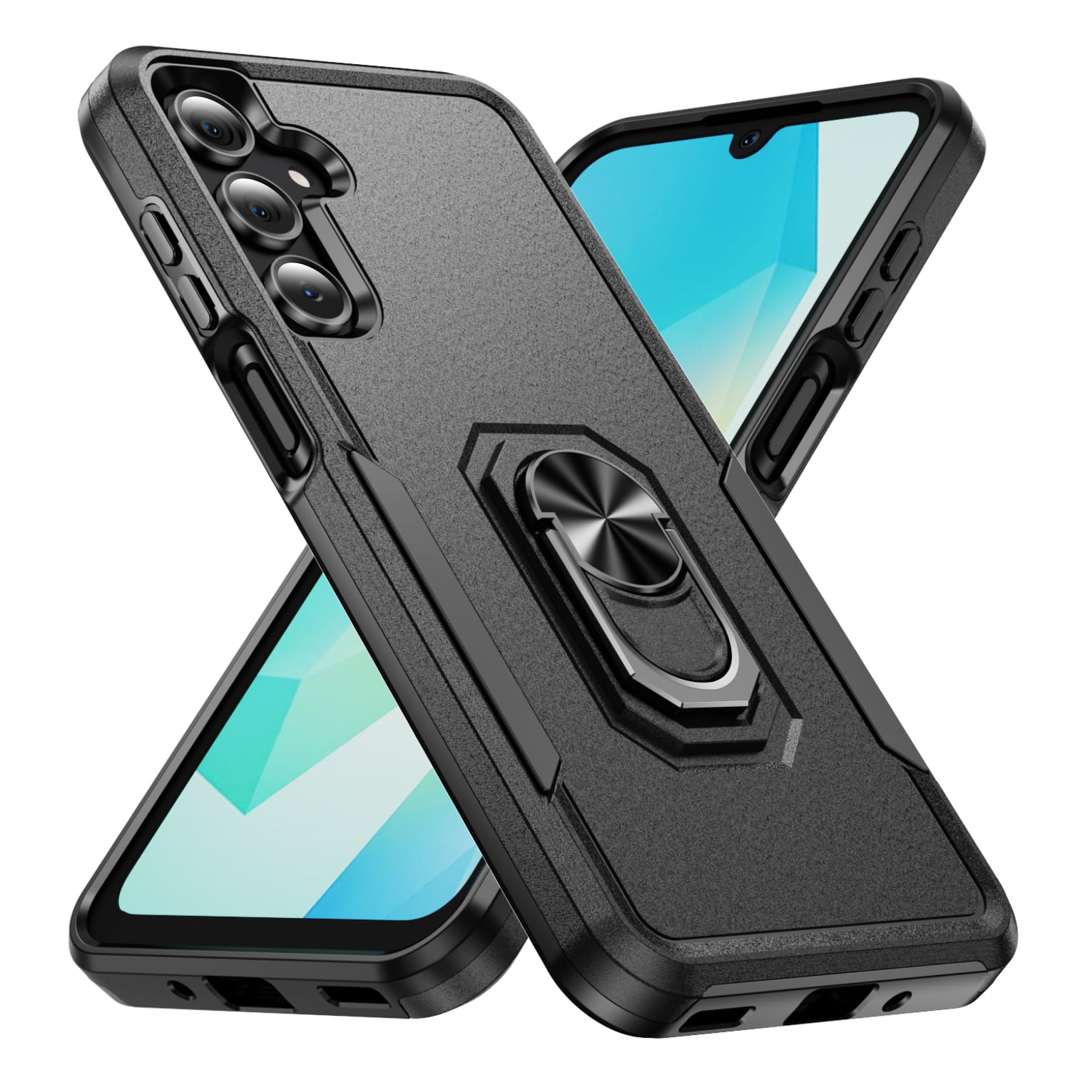 UUCOVER - Rugged Protective Case for Samsung Galaxy A17 5G,Shockproof TPU+PC Case Ring Holder Kickstand Cover for Galaxy A17 5G - Black price history on PriceWatchPro