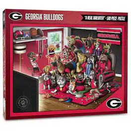 YouTheFan - Georgia Bulldogs Purebred Fans 18'' x 24'' A Real Nailbiter 500-Piece Puzzle - Multicolor