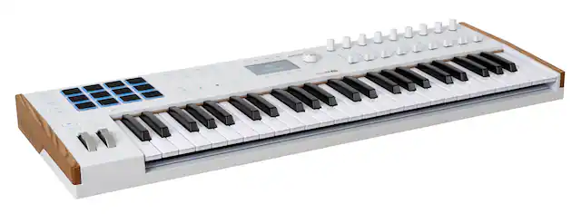 Front. Arturia - Keylab Mk3 49-key Midi Controller - White.