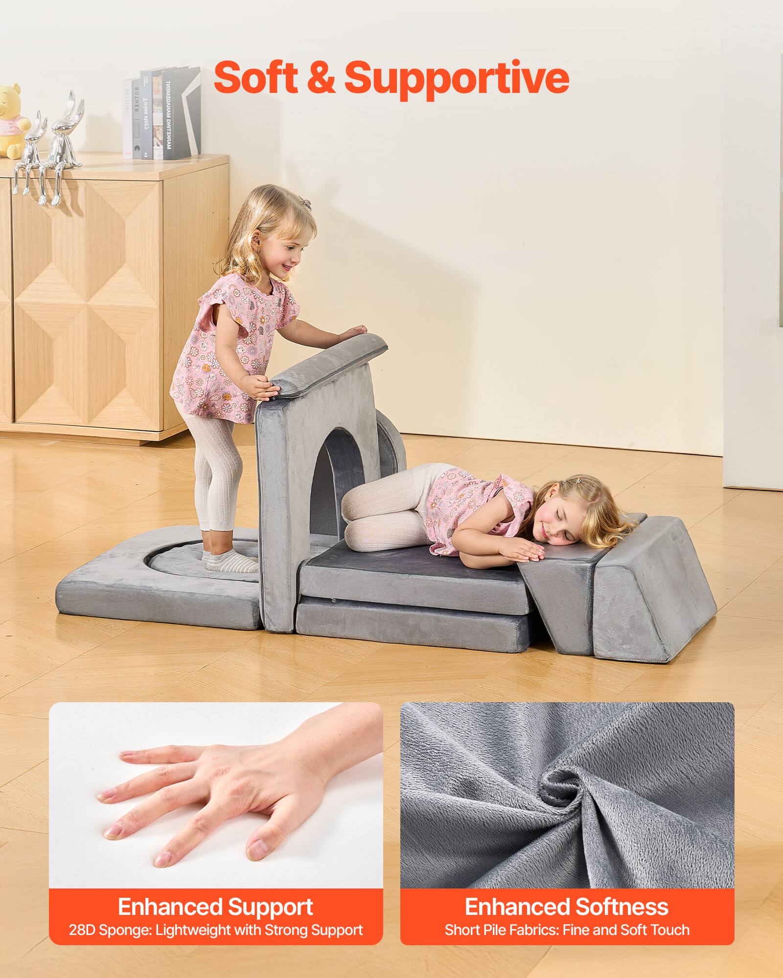 - Soft & Supportive
- Enhanced Support: 28D Sponge: Lightweight with Strong Support
- Enhanced Softness: Short Pile Fabrics: Fine and Soft Touch