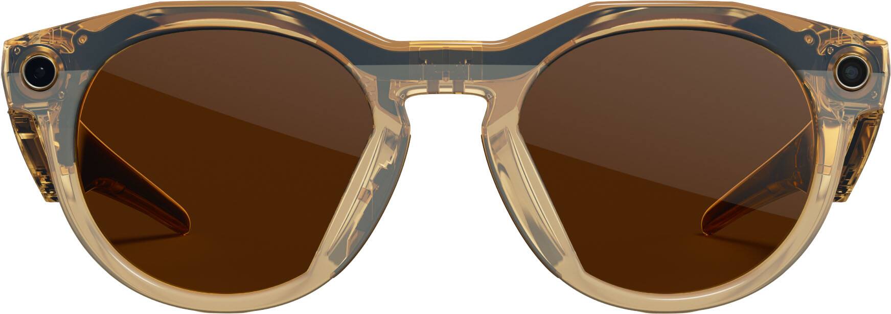 Alt View 11. Oakley Meta - HSTN glasses - with Meta AI, Audio, Photo, Video Compatibility - Clear to Brown Transition Lenses - Light Curry.