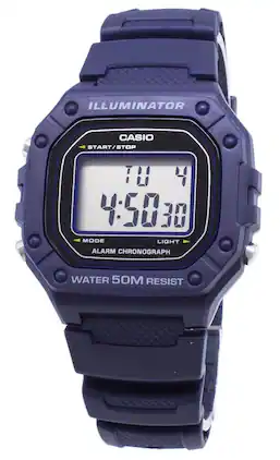 Casio - Youth W-218H-2AV W218H-2AV Digital Men's Watch - Blue