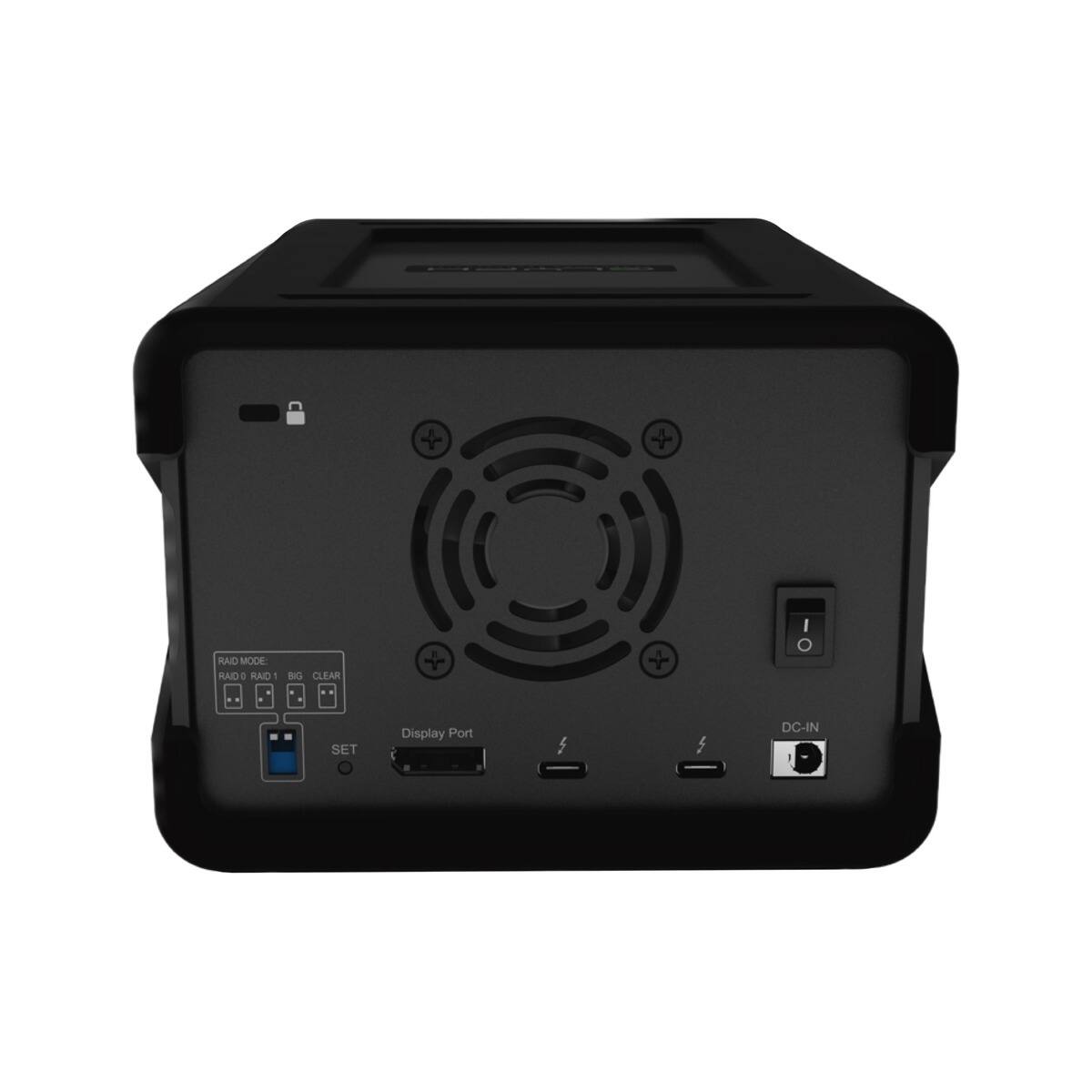 + + RAID MODE: RAID 0 RAID 1 BIG CLEAR + + SET Display Port 5 DC-IN