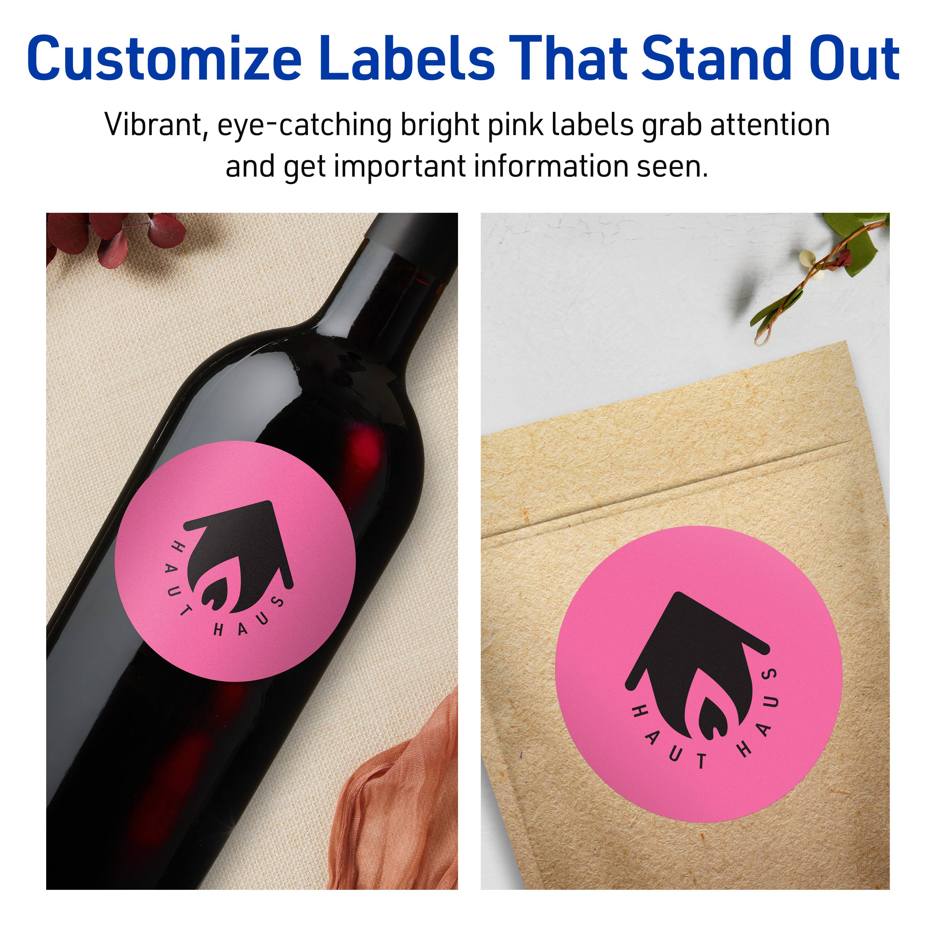 Customize Labels That Stand Out

Vibrant, eye-catching bright pink labels grab attention and get important information seen.

HAUT HAUS HAUT HAUS
