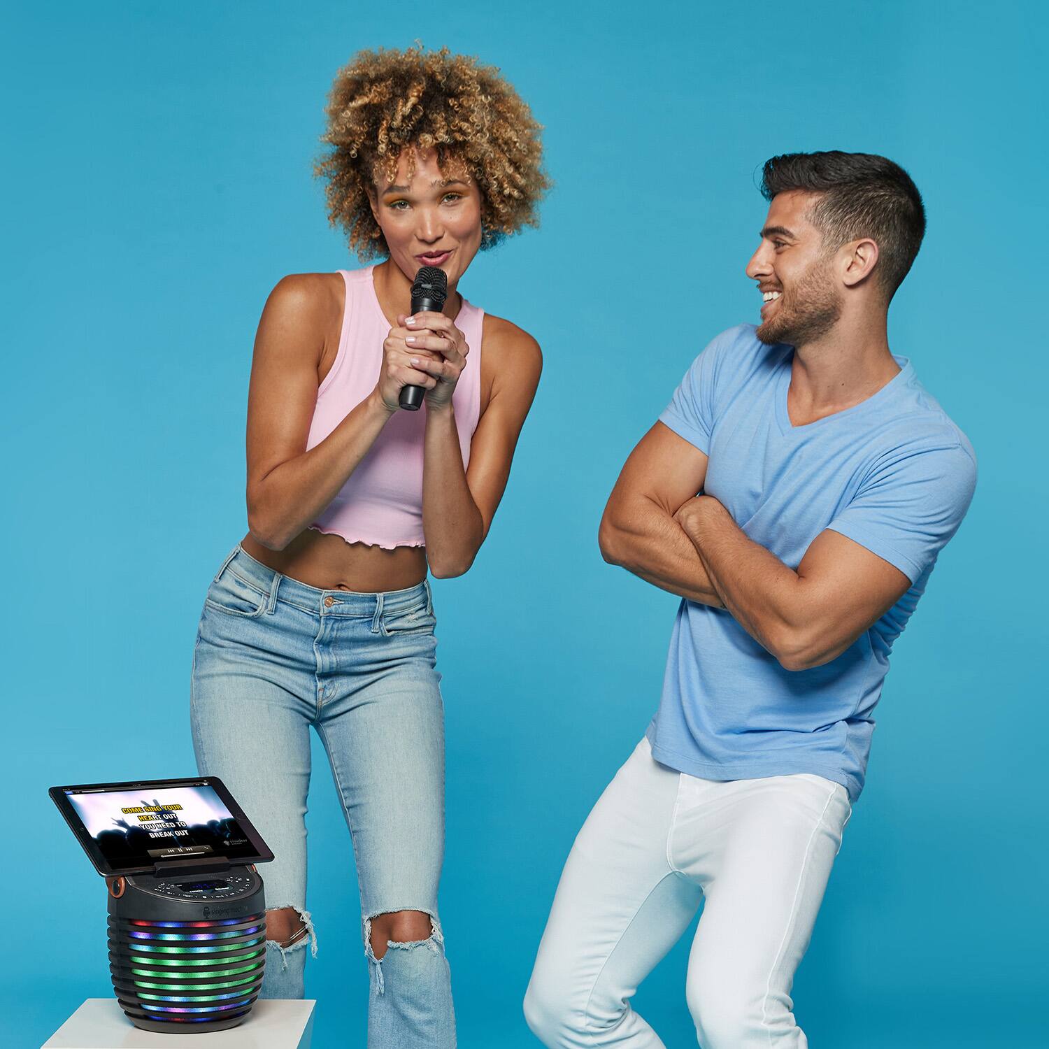 Alt View 6. Singing Machine - SingCast One – The Ultimate Karaoke Party Machine with Video Casting & Bluetooth - Black.