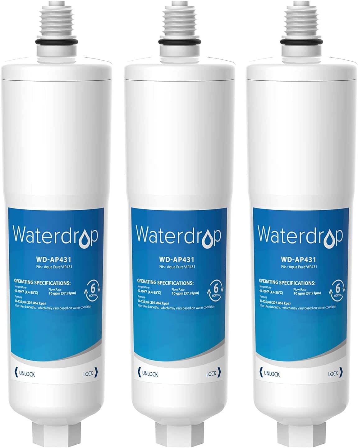 Waterdrop - AP431 Replacement Cartridge for Aqua-Pure AP431 Hot Water Scale Inhibitor for AP430SS - White price history on PriceWatchPro