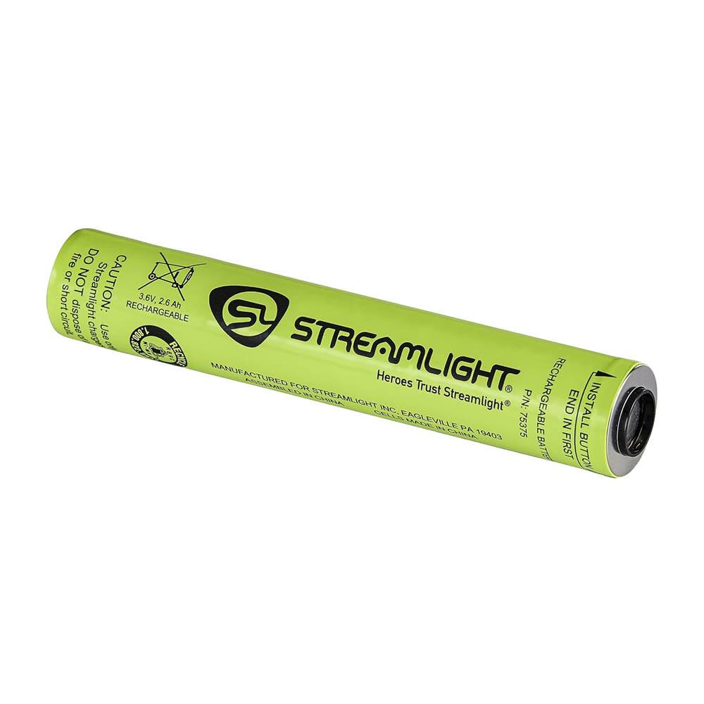 fire DO or NOT short Streamlight CAUTION: RECHARGEABLE 3.6V 2.6Ah circul dispose chae Use Sy 9 DERT MANUE TEMAAE ACTURED ANSEMALEDRGIBA STREAMLIGHT FOR STREAMLIGHT Heroes Trust RECHARGEABLE C9M WC Streamlight P/N: END INSTALL CELLE EAGLEVILLE VW 75375 IN ORIA DA 10403 BA FIRST BATTE BUTTON

Corrected text:

- DO NOT short circuit or dispose of in fire.
- CAUTION: RECHARGEABLE 3.6V 2.6Ah
- Streamlight
- Heroes Trust Streamlight
- RECHARGEABLE
- END IN FIRST
- INSTALL BUTTON
- MANUFACTURED FOR STREAMLIGHT
- EAGLEVILLE, PA 19403
- P/N: 75375