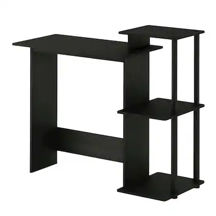 Front. BisonOffice - Black Americano Computer Desk With Modern Workspace Design - Americano/Black.