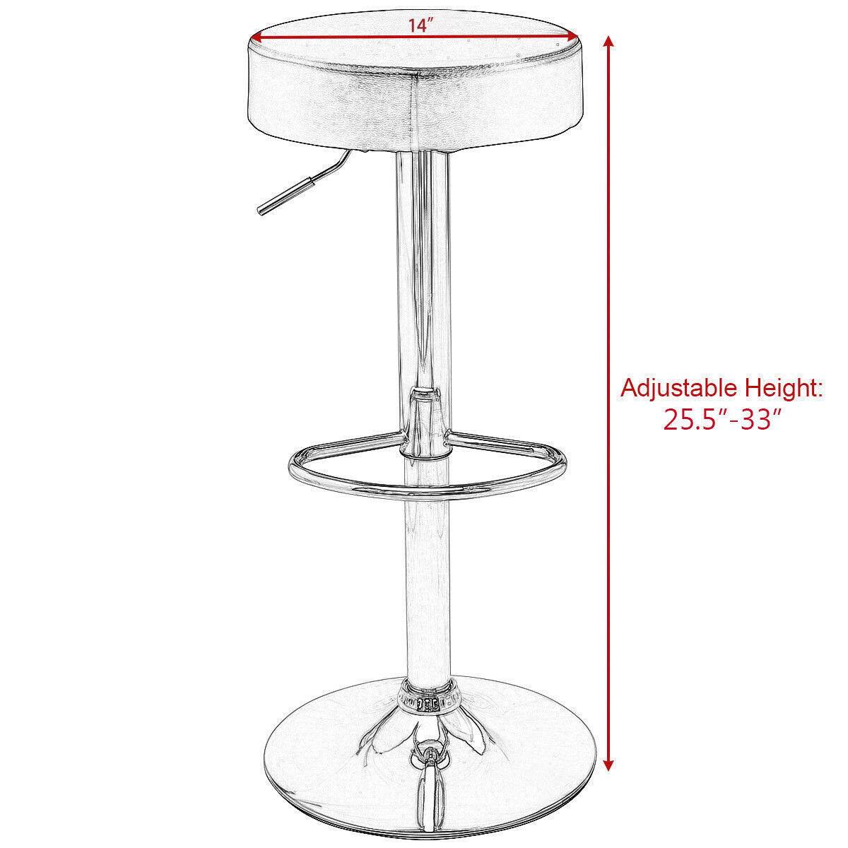 The corrected text is:

14" Adjustable Height: 25.5"-33"