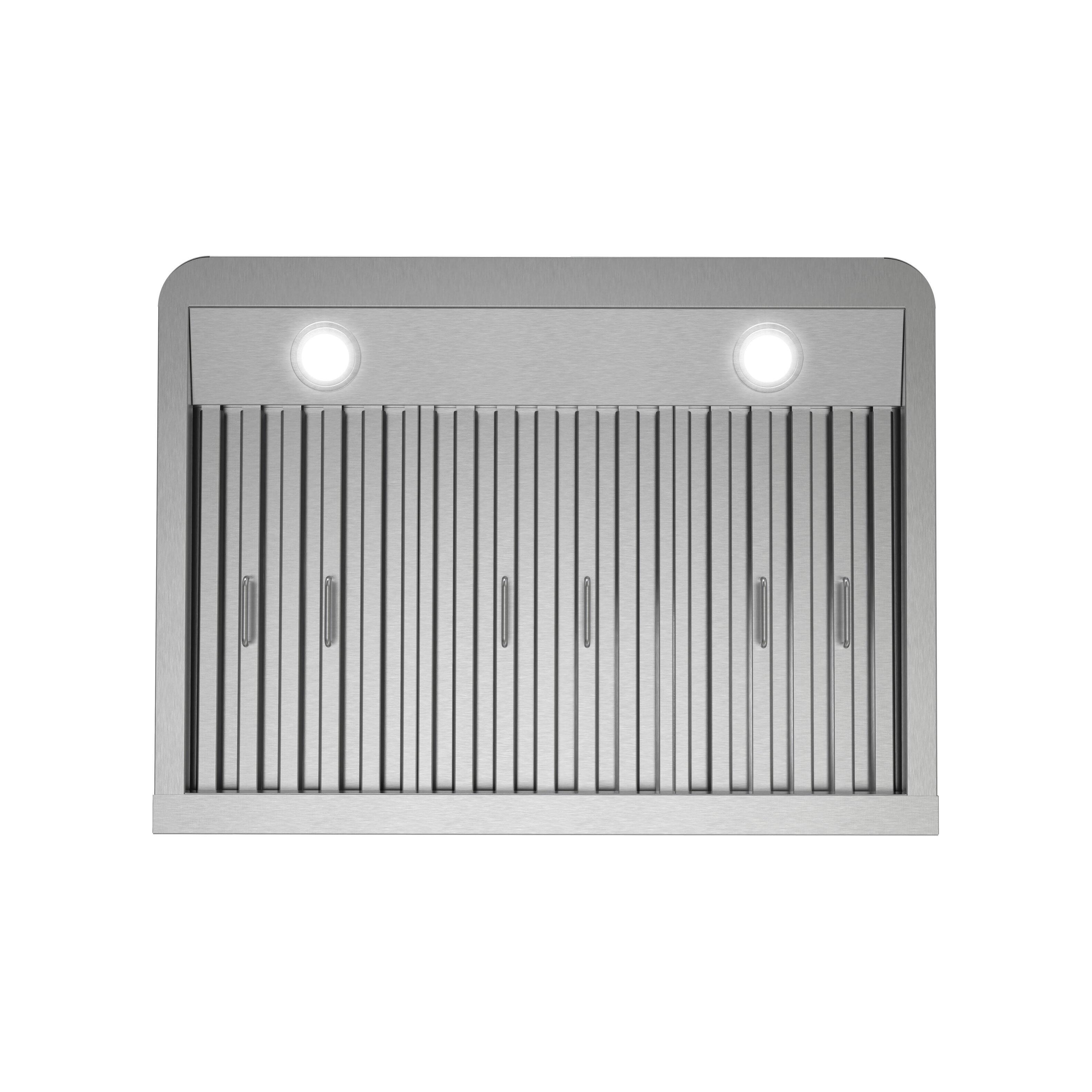 Alt View 6. Streamline - 30 in. Merlara Convertible Undermount 406 CFM Range Hood, Baffle Filters, Touchpad Control, LED Lights - Brushed Stainless Steel.