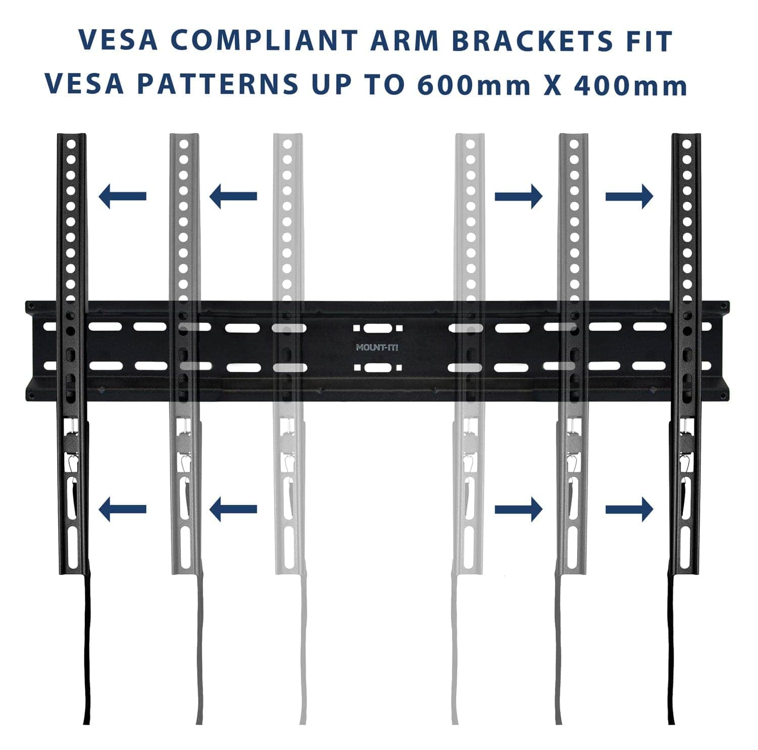 VESCA COMPLIANT ARM BRACKETS FIT VESA PATTERNS UP TO 600mm X 400mm