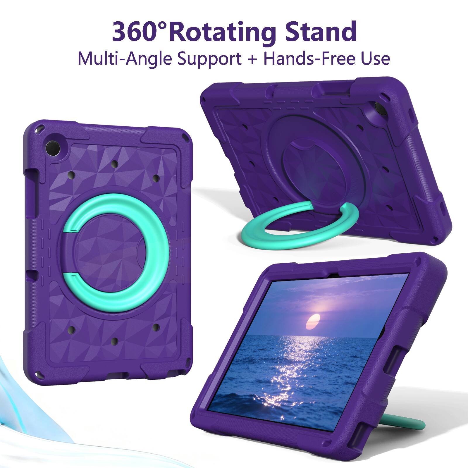 360° Rotating Stand  
Multi-Angle Support + Hands-Free Use