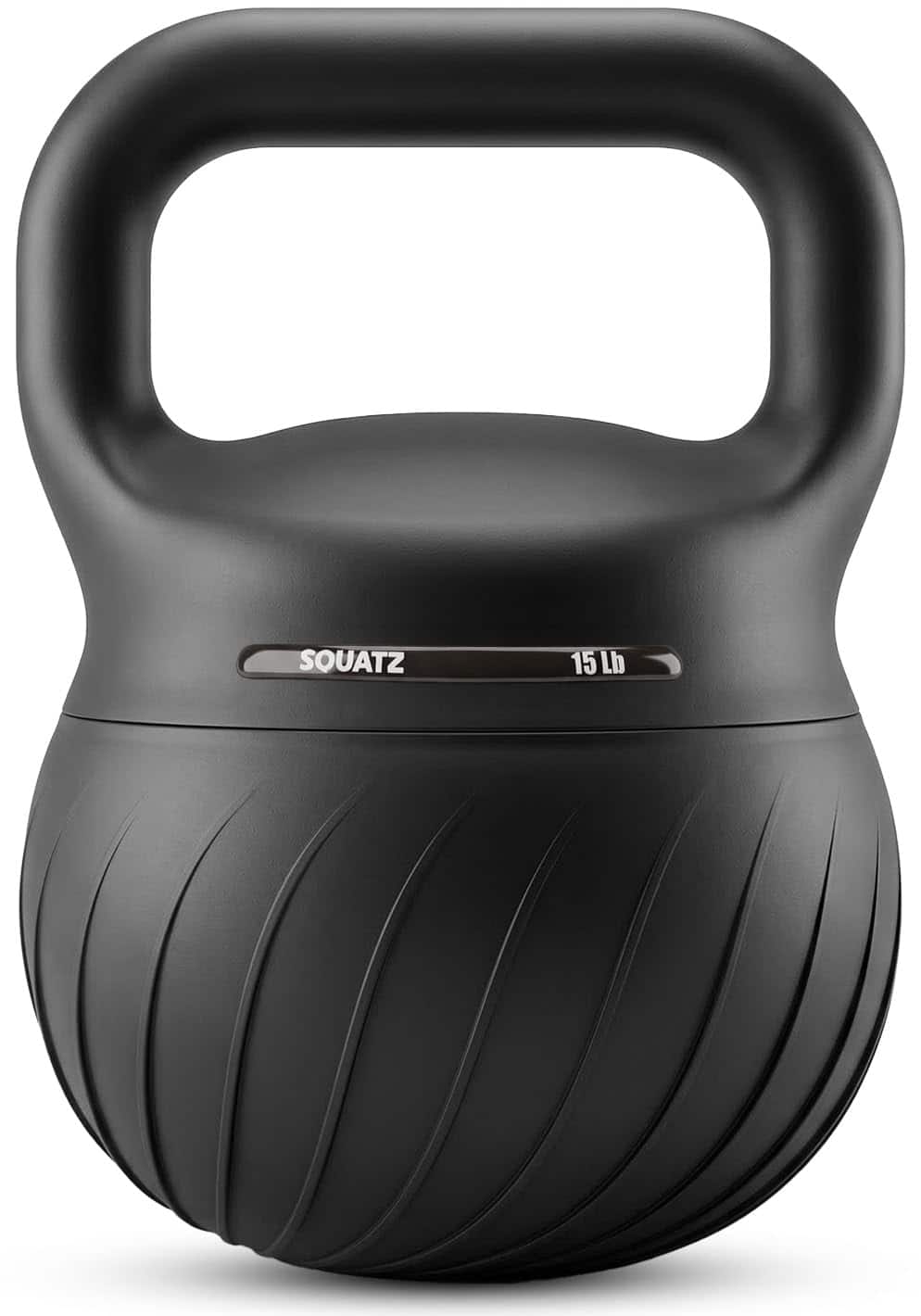 Pyle - Squatz 15 lb Soft Training Kettlebells for Home Gym, Shock-Absorbing Base, Kettlebell with Extra-Wide Non-Slip Handle - Black