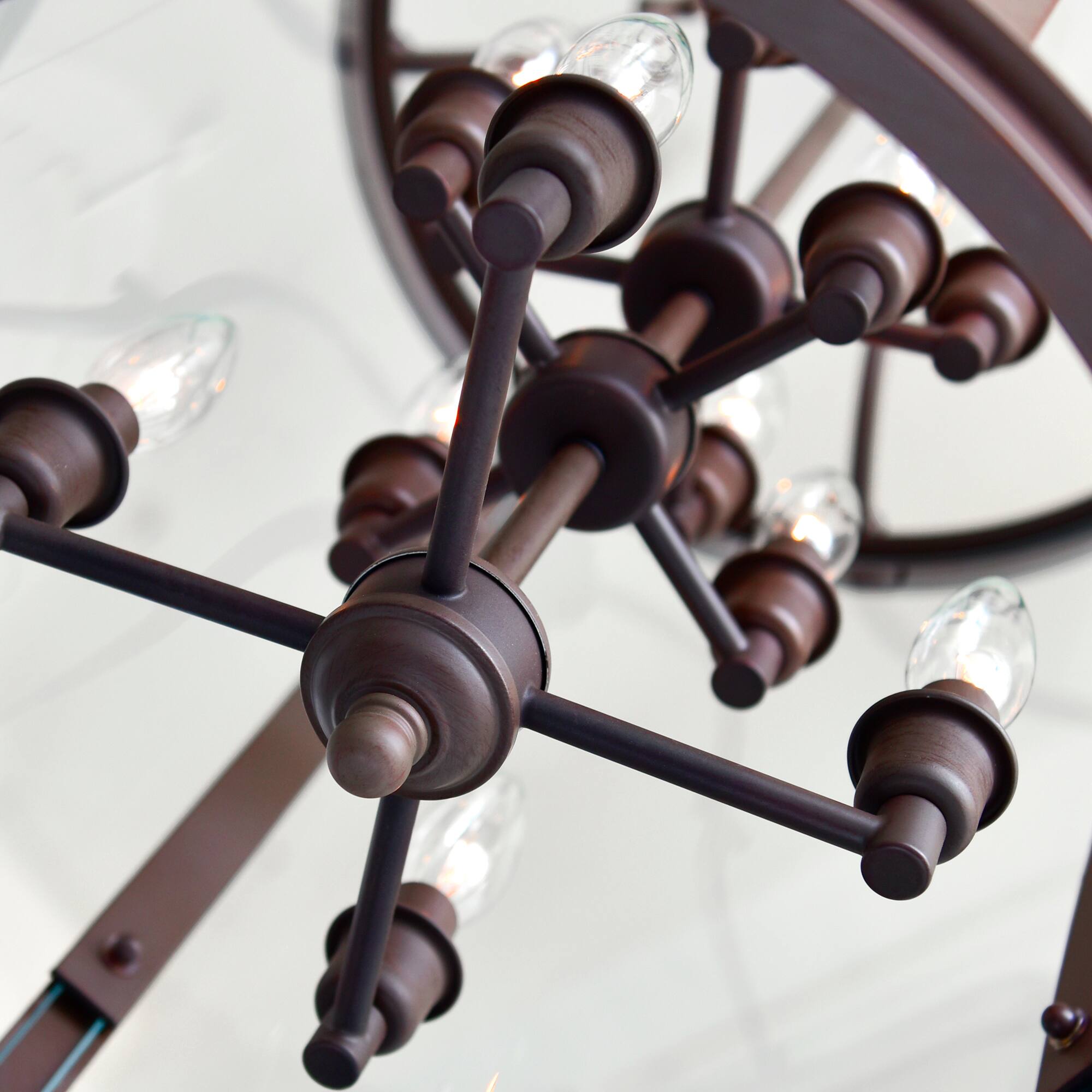 Alt View 1. CWI Lighting - Desire 12 Light Drum Shade Chandelier With Oil Rubbed Bronze Finish - Oil Rubbed Bronze.