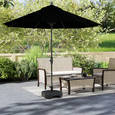 fillable patio umbrella stand Outsunny Base Holder, Heavy Duty Outdoor Umbrella Base, Filled Up to 66lbs with Stand or 55lbs with Water for Garden, Poolside, B ensuring greater stability and outstanding wind resistance for the umbrella Free-Standing Fillable Umbrella Base Rolling