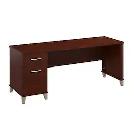 Bush Home - 72W Office Desk with Drawers(WC81772) - Ash Gray