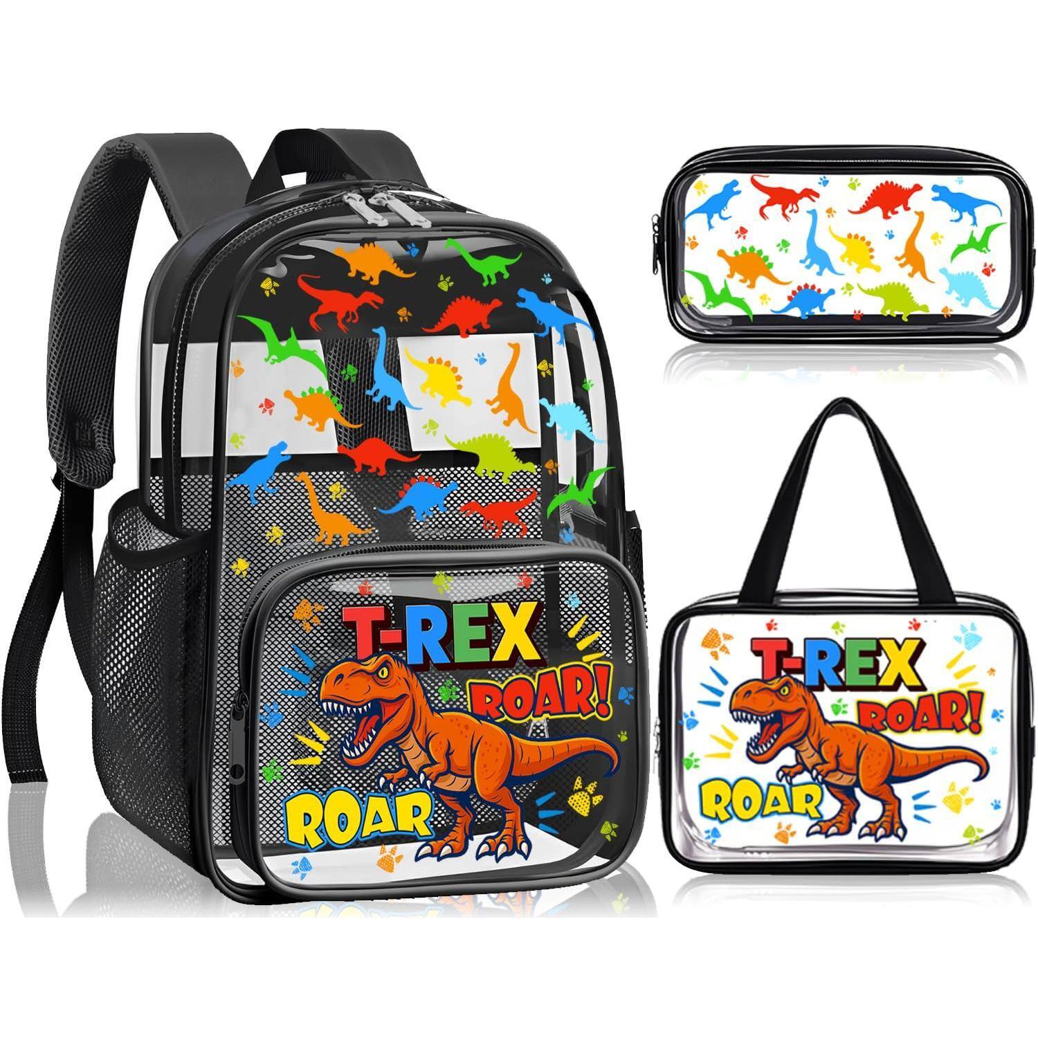Pacoar Cade 3pcs Clear Backpack For School Gamer Backpacks And Heavy ...