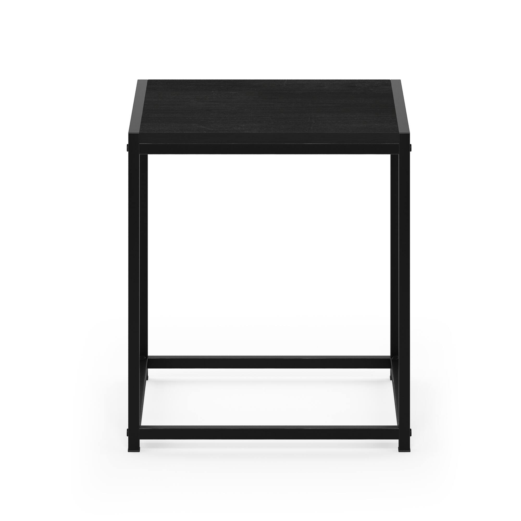 Alt View 5. Furinno - CAMNUS Night Stand, Metal Frame Nightstand, Toolless Side Table, End Table, Bedside Table - Americano.
