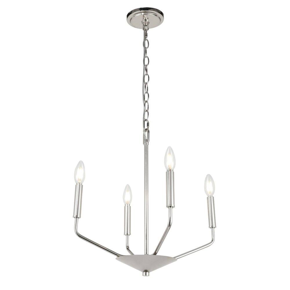 Alt View 9. Living District - Enzo 4 Light Chrome Pendant - Chrome.