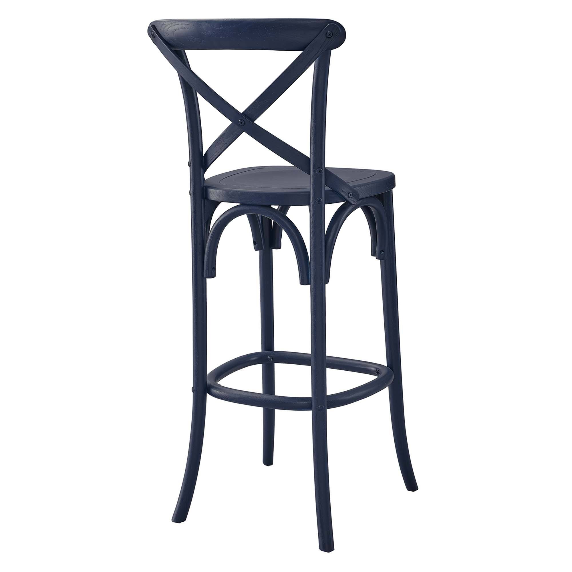 Back. Modway - Gear Bar Stool by Modway - Blue.