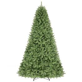 Gymax - 7.5 FT Artificial Christmas Tree w/2514 Full Branch Tips & Folding Metal Stand - Green
