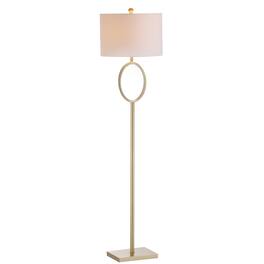 Jonathan Y - April 61" Metal LED Floor Lamp, Brass - Brass Gold