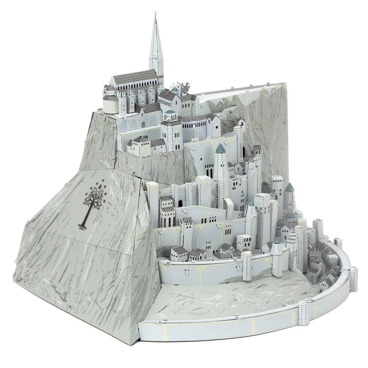 Alt View 2. Metal Earth - Metal Earth Premium Series Minas Tirith 3D Metal Model Kit Fascinations - Silver.