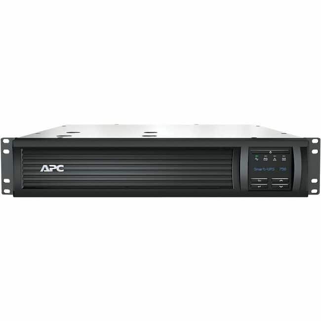 APC - Smart-UPS, Line Interactive, 750VA, Rackmount 2U, 120V, 6x NEMA 5-15R outlets, SmartConnect Port+Network Card, AVR - Black