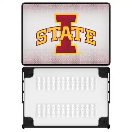 Front. Keyscaper - Iowa State Cyclones Linen MacBook Case - Pro 16 in - Multicolor.