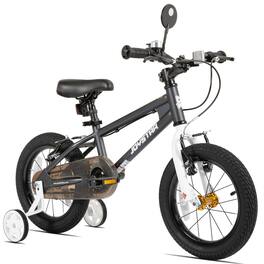 JOYSTAR - Lomand 14" Kids Bike with Training Wheels, Dual V-Brake Kids Bicycle for Toddlers Boys Girls Ages 3-5 - Gray