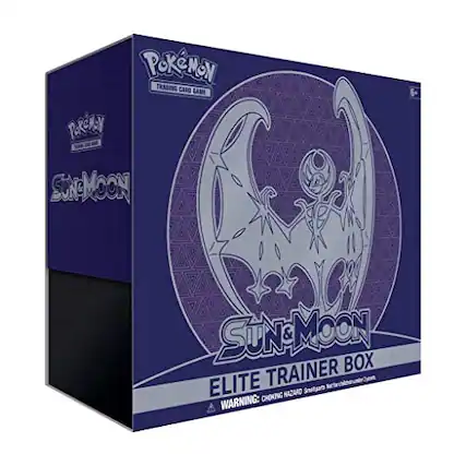 Pokémon Trading Card Game
Sun & Moon
Sun-Moon & Box
Elite Trainer Box
Nazar
Small Parts
Warning: Choking Hazard - Small parts. Not for children under 3 years.