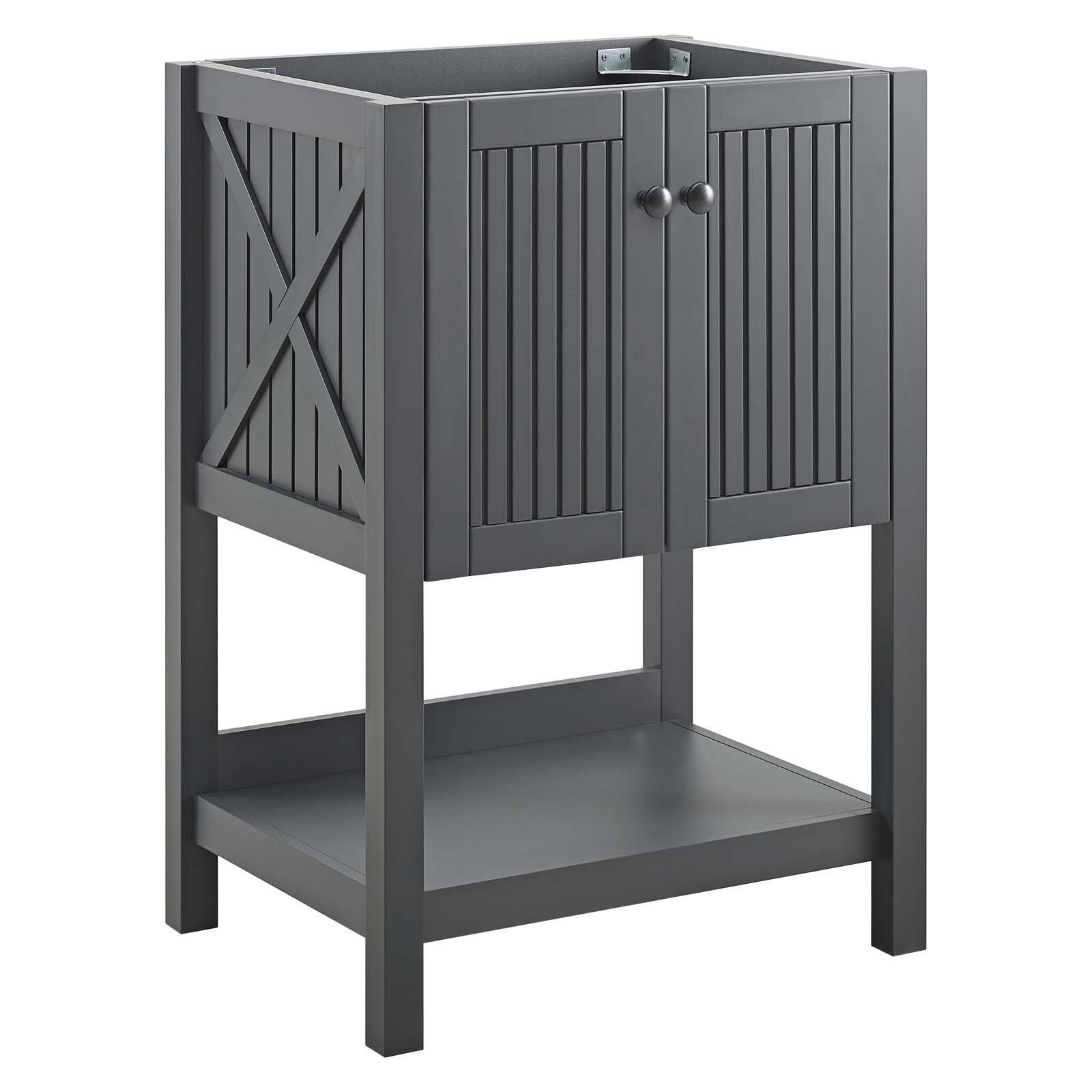 Angle. Modway - Steam 23" Bathroom Vanity Cabinet (Sink Basin Not Included) by Modway - Gray.