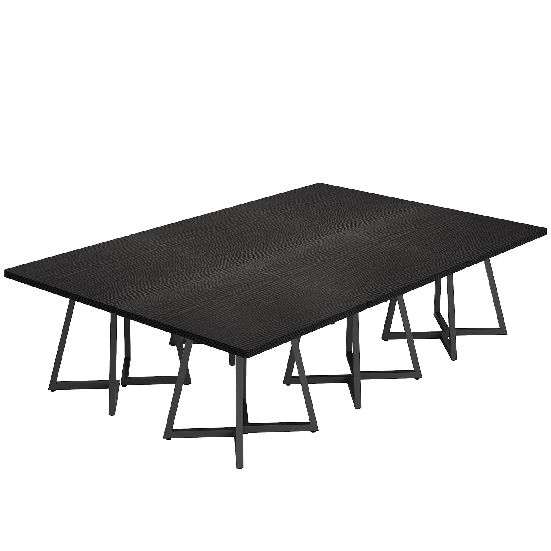Alt View 2. Tribesigns - 31.5" Square Conference Table, Small Wooden Meeting Table for 2-4 People, Compact Office Table for Small Spaces, Seminar - Black.