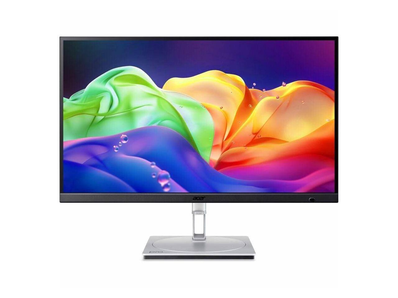 Alt View 1. Acer - Acer PE270K L1 27" 4K UHD IPS Monitor, HDR10, Calibrated, sRGB, USB-C, Adjustable Stand - silver.