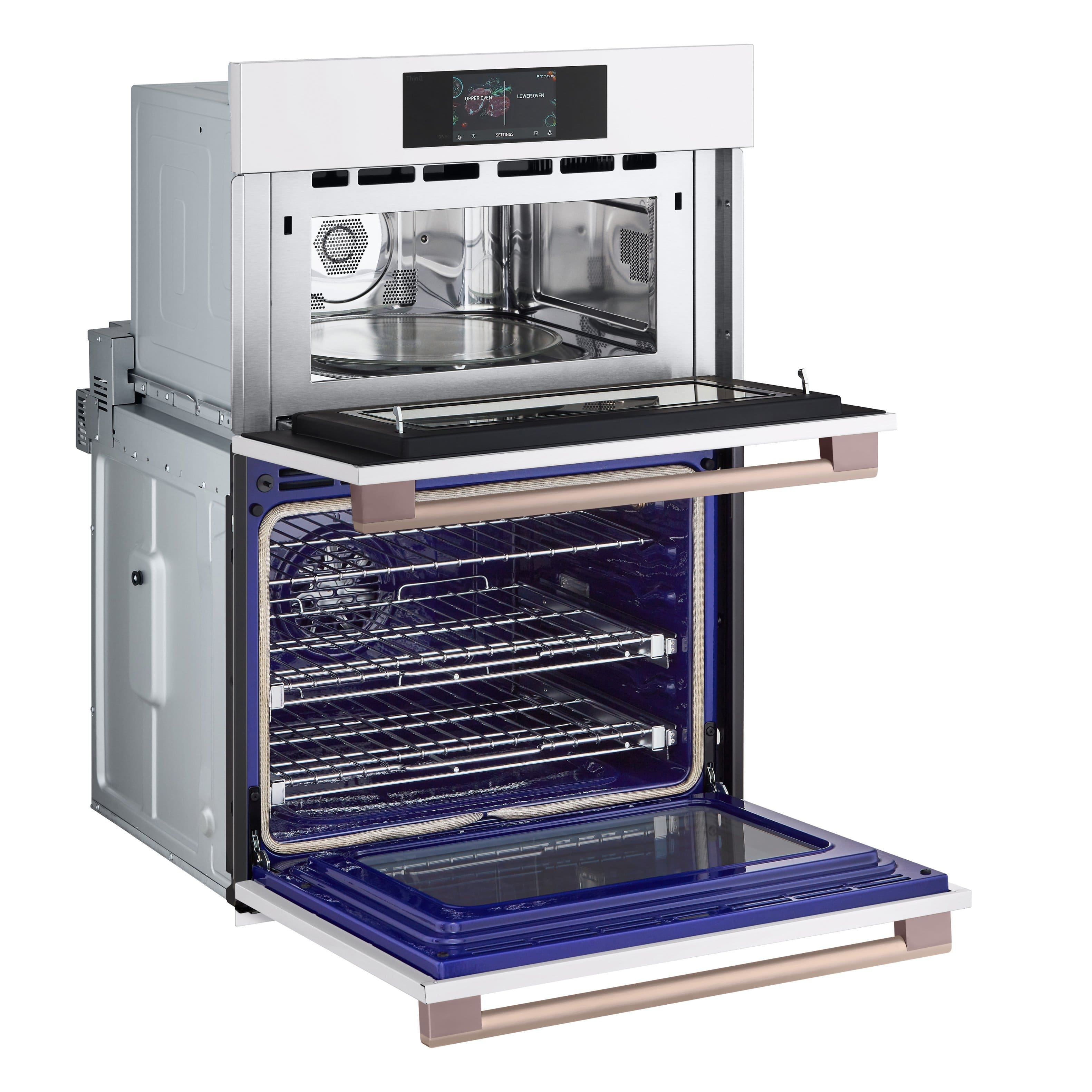 Alt View 17. LG - STUDIO 30" Smart Built-In Electric Convection Combination Wall Oven with Microwave and Sous Vide - Essence White.