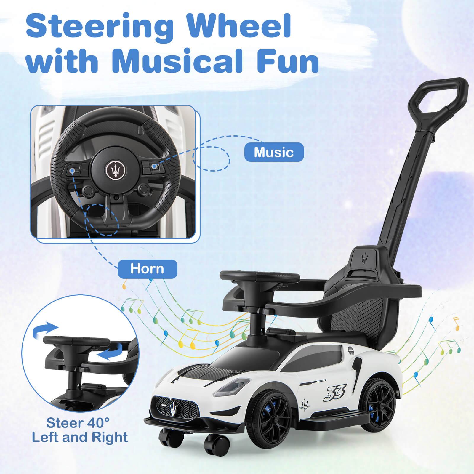 Steering Wheel with Musical Fun

- Music
- Horn
- Steer 40° Left and Right