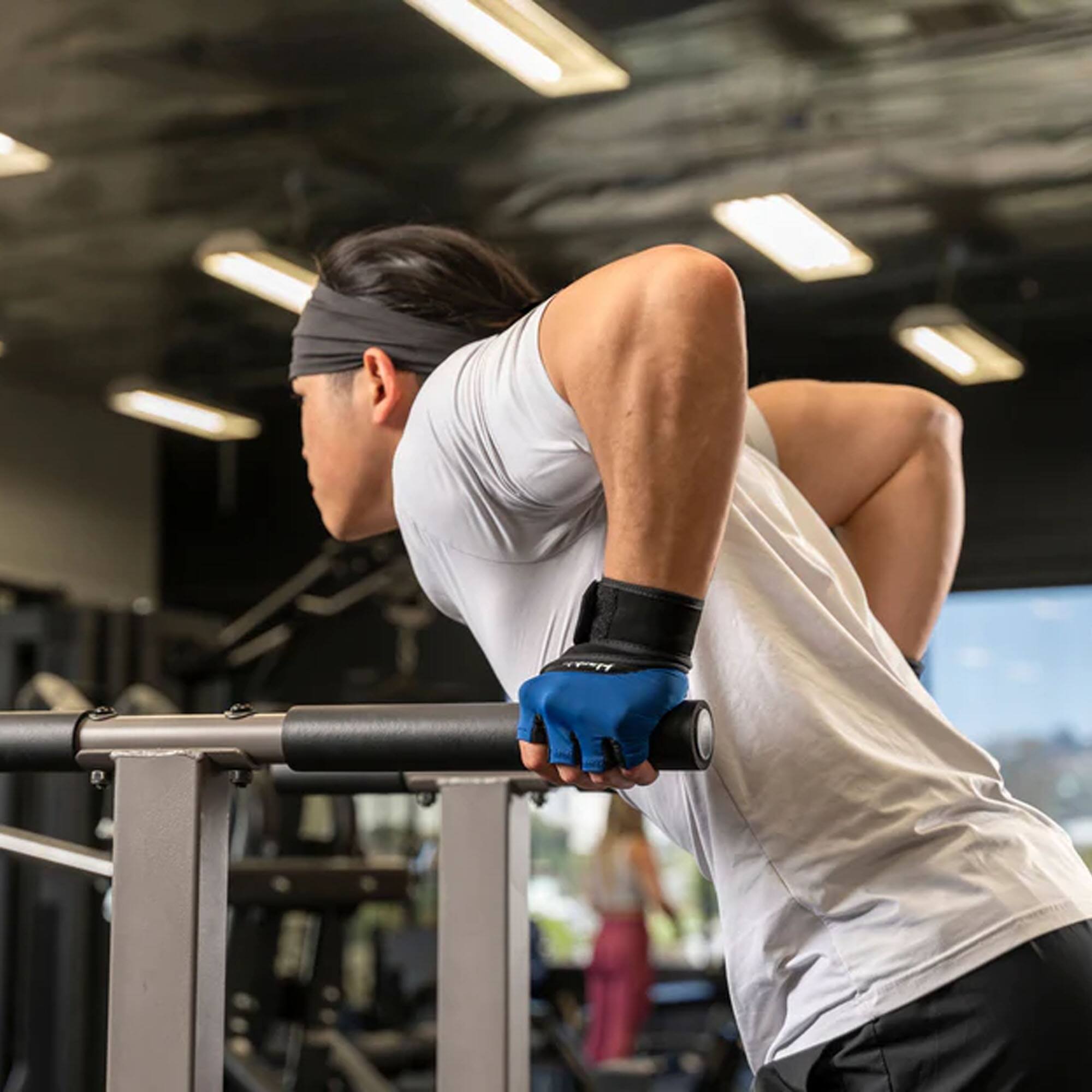 Alt View 3. Harbinger - Harbinger Men's Training Grip Wrist Wrap Gloves 3.0 - Blue - Medium - Blue.