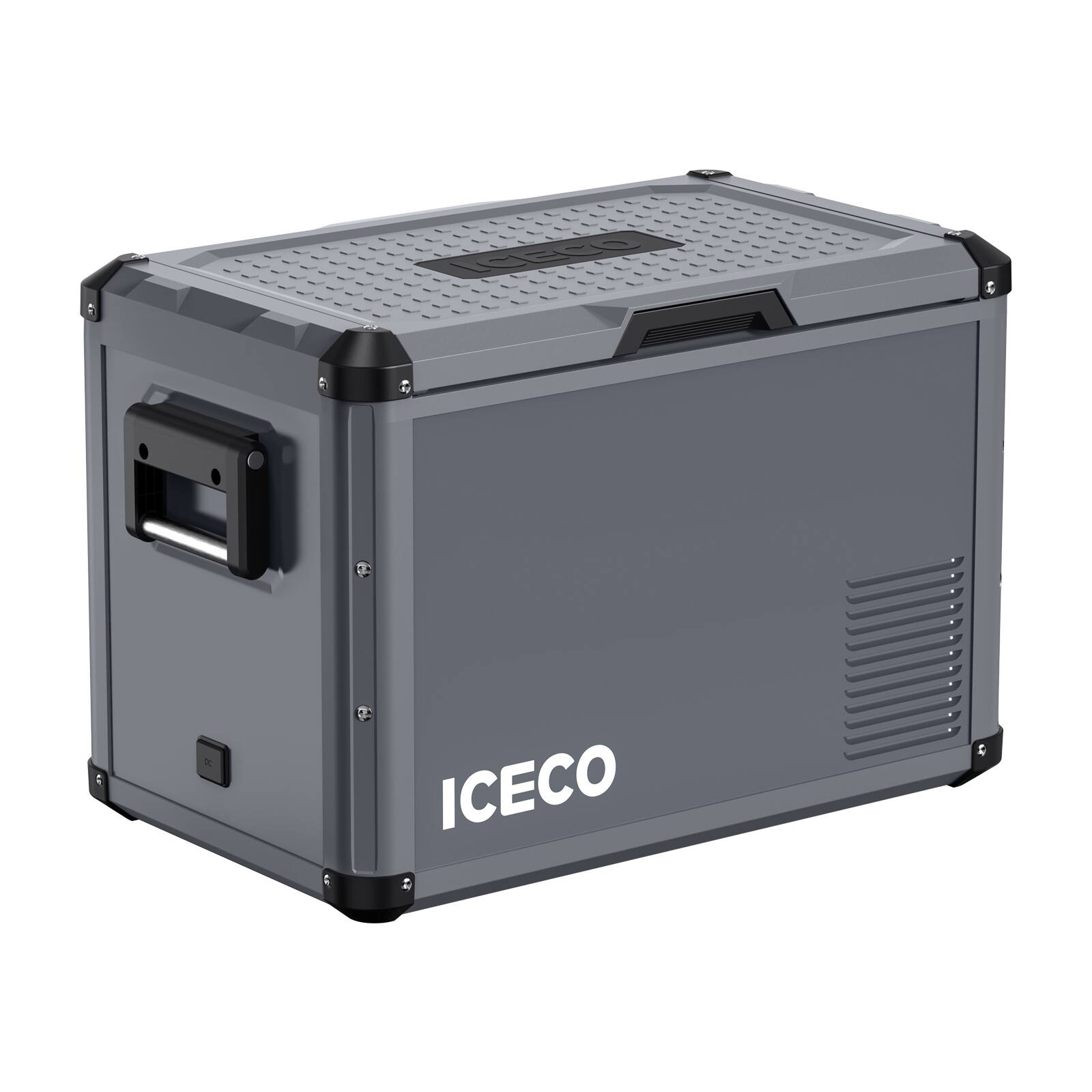Angle. ICECO - VL45 Pro Dual Zone 45QT Portable Cooler Grey - Grey.
