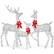 Front. Best Choice Products - Best Choice Products 3-Piece Lighted Christmas Deer Set Outdoor Yard Decoration w/ 360 LED Lights, Stakes - Silver - Silver.