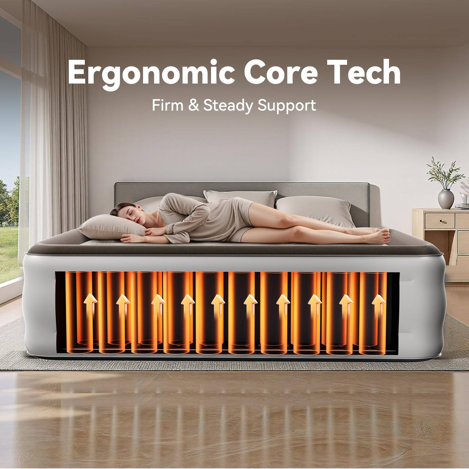 Ergonomic Core Tech  
Firm & Steady Support