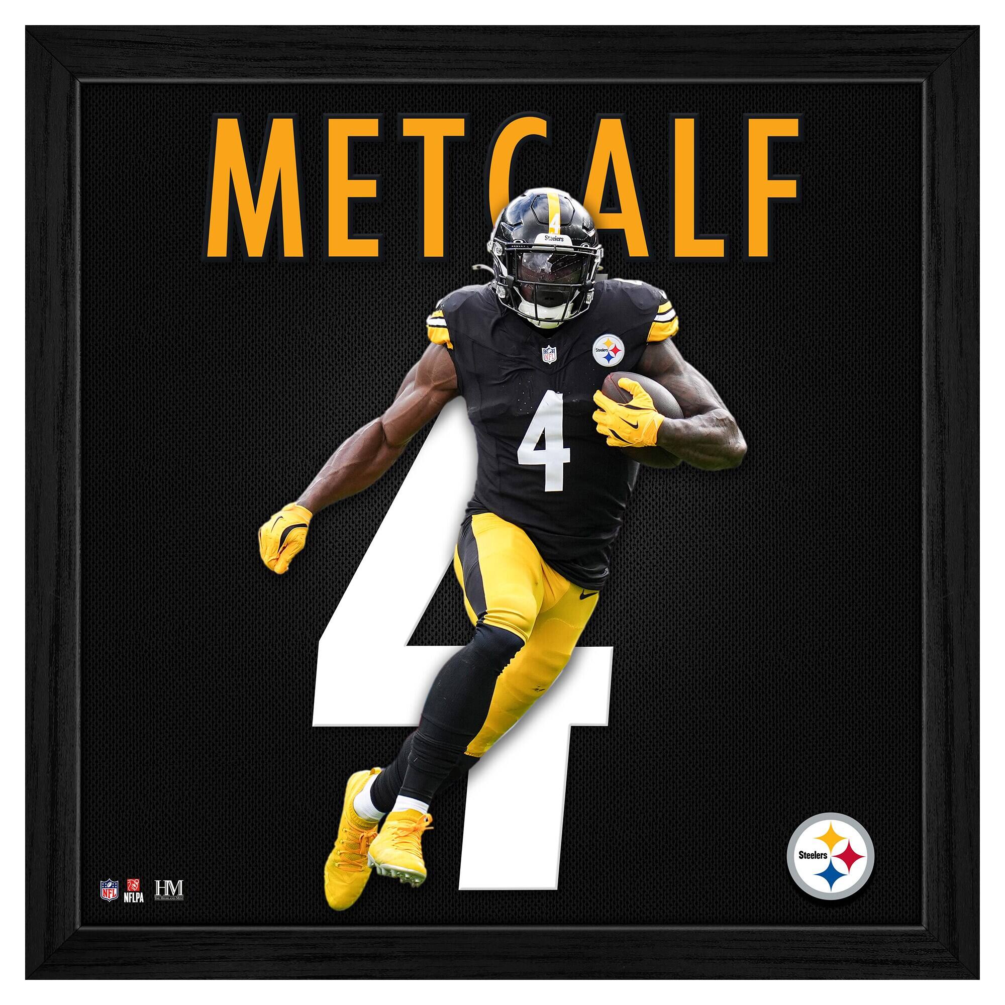 DK Metcalf Pittsburgh Steelers 13'' x 13'' Impact Jersey Framed Photo