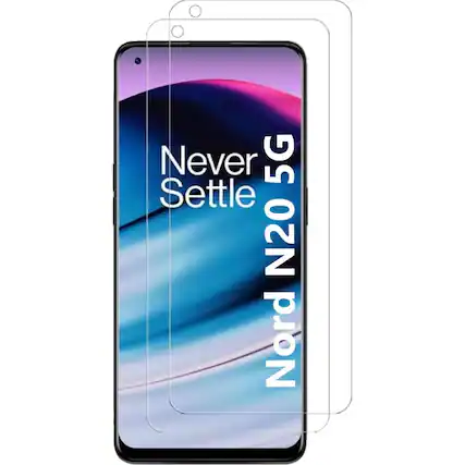 Angle. SaharaCase - ZeroDamage Ultra Strong+ Tempered Glass Screen Protector for OnePlus Nord N20 5G (2-Pack) - Clear.