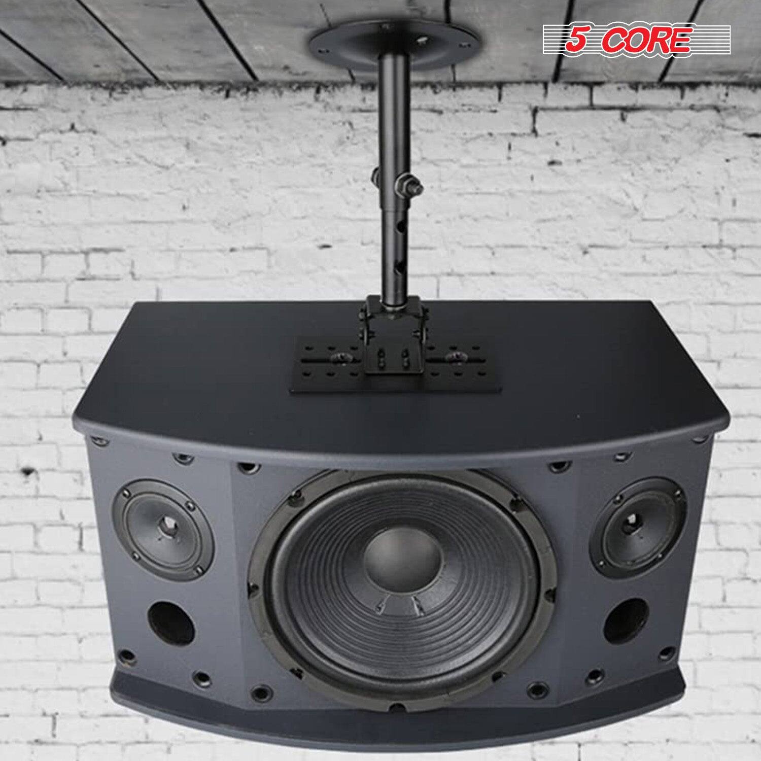 Angle. 5 CORE - 5Core Speaker Wall Mount Rotatable Angle Universal Large Bookshelf Mounting Bracket - Black.