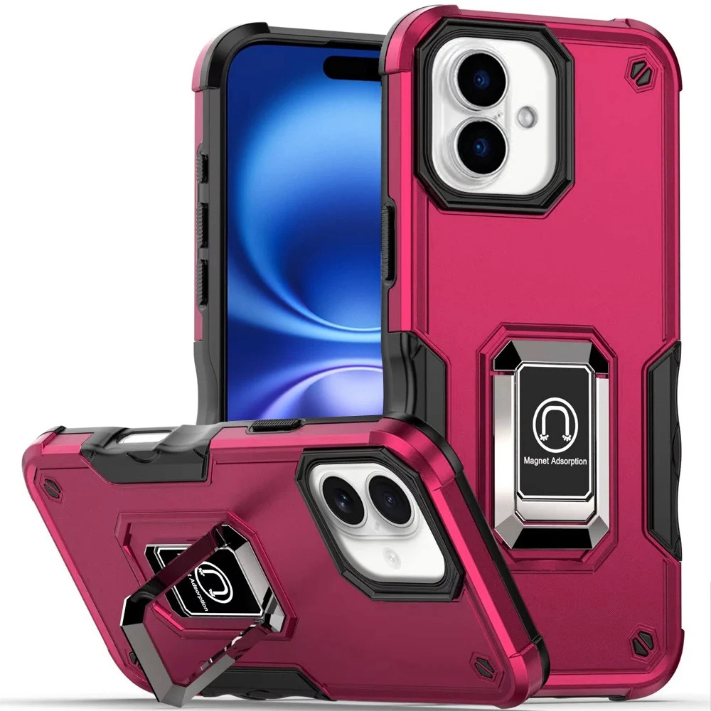 Kitcheniva Hybrid Protective Phone Case With Metal Ring Holder For ...